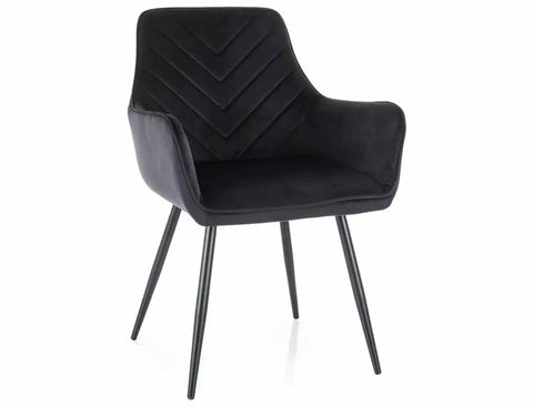 Designer Stuhl Figaro Velvet Black