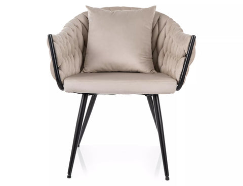 Designer Stuhl Nivo Velvet Beige