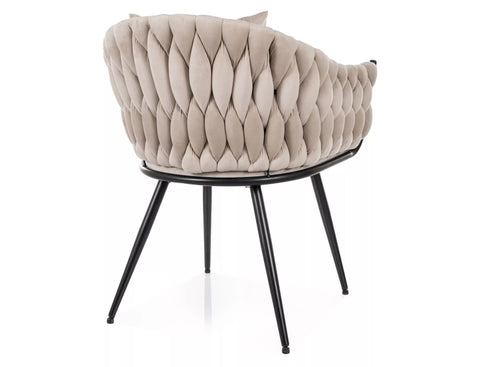 Designer Stuhl Nivo Velvet Beige