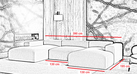 Designer sofa Vento