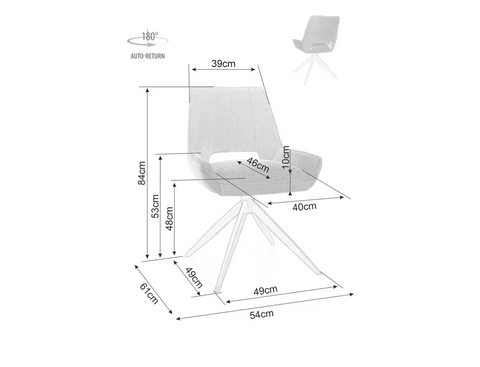 Designer Stuhl Tello Grey