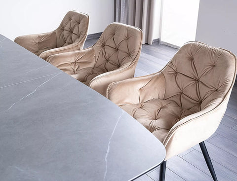 Designer Chair Eternity Velvet Beige