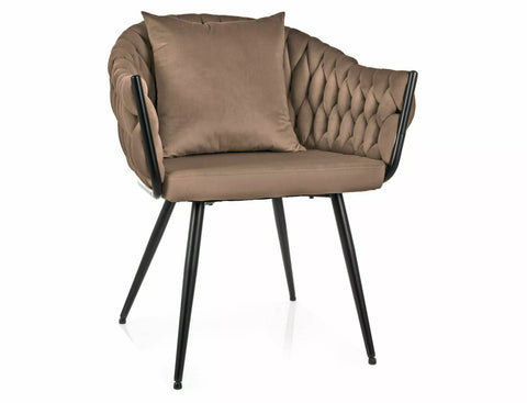 Designer Stuhl Nivo Velvet Brown