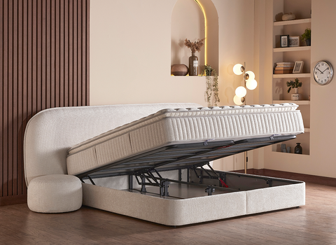 Designer Boxspringbett Brooklyn mit Matratze & Stauraum