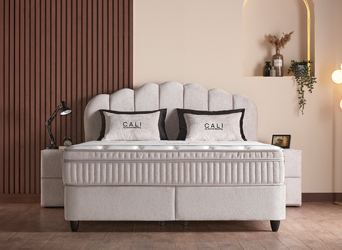 Designer Boxspringbett Calli mit Matratze & Stauraum