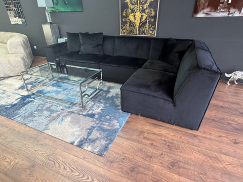 Sofa Bellagio 335x183cm SOFORT VERFÜGBAR "Samt schwarz"