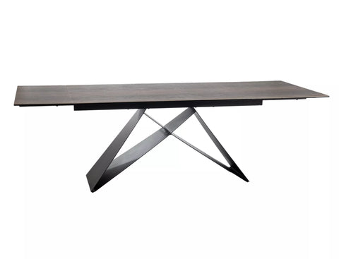 Designer dining table Westin Black with extension 160 - 240cm
