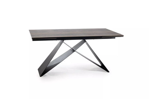Designer dining table Westin Black with extension 160 - 240cm