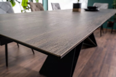 Designer dining table Westin Black with extension 160 - 240cm
