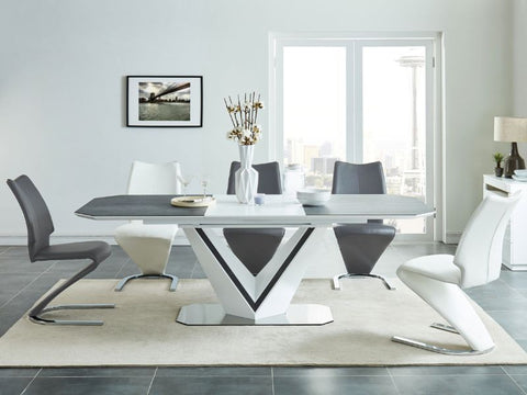 Designer dining table Valery with extension 160-220cm