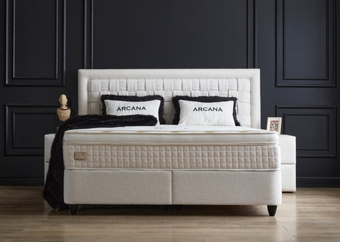 Designer Boxspringbett Arcana mit Matratze & Stauraum