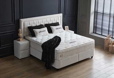 Designer Boxspringbett Arcana mit Matratze & Stauraum