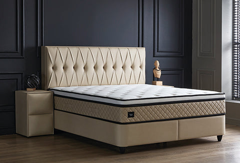 Designer Boxspringbett Luxia mit Matratze & Stauraum