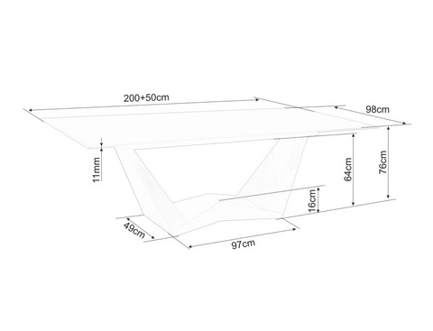 Designer Esstisch Bonucci white mit Auszug 200-250 cm