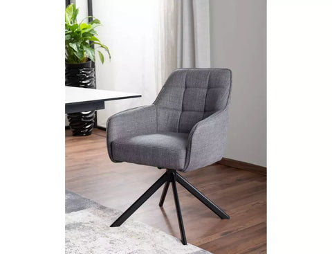 Designer chair Eternity faux leather grey 