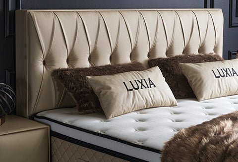 Designer Boxspringbett Luxia mit Matratze & Stauraum