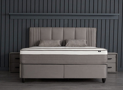 Designer Boxspringbett Venom mit Matratze & Stauraum