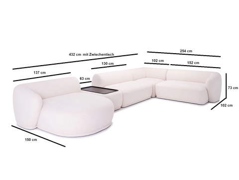 Designer sofa Astoria Long 