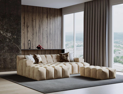 Designersofa Beluga One 290cm - Ab Lager / Beige Spezialstoff Torre 2