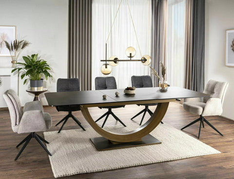 Designer dining table Duna with extension 160 - 240cm 