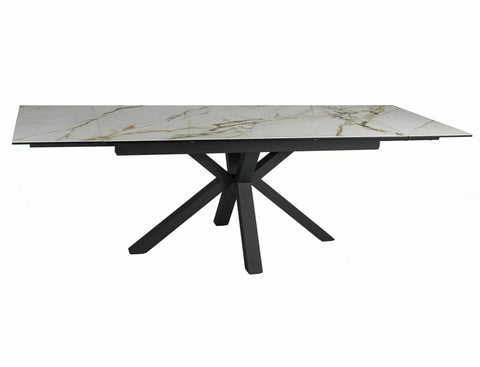 Designer dining table Westin Black with extension 160 - 240cm