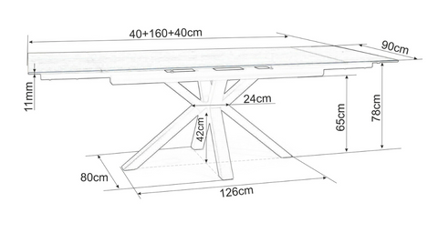 Designer Esstisch Columbo mit Auszug 160-240cm