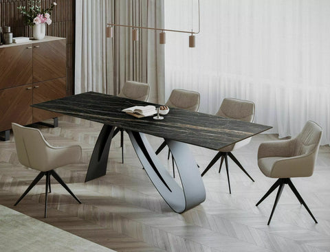 Designer dining table Duna with extension 160 - 240cm 