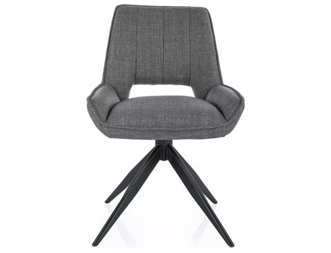 Designer chair Eternity faux leather grey 