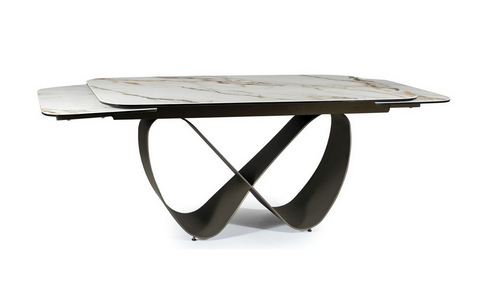 Designer dining table Infinity White with extension 160 - 240cm 