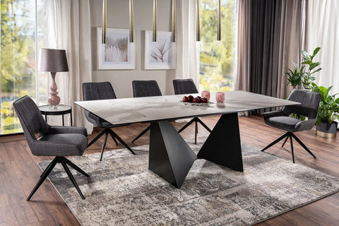 Designer dining table Duna with extension 160 - 240cm 