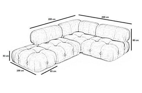 Designer sofa Nabucco Small 