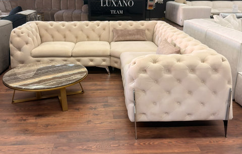Sofa Chelsea Corner ab Ausstellung (Samt beige)
