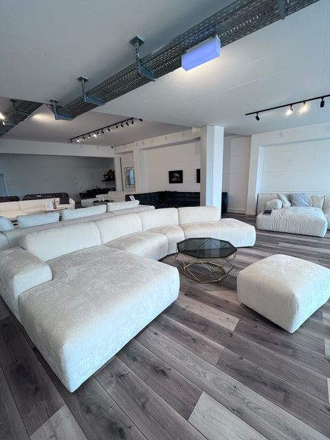 Sofa Audemar + Hocker 200x400cm SOFORT VERFÜGBAR "creme"