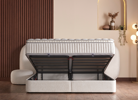 Designer Boxspringbett Brooklyn mit Matratze & Stauraum