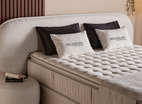 Designer Boxspringbett Brooklyn mit Matratze & Stauraum