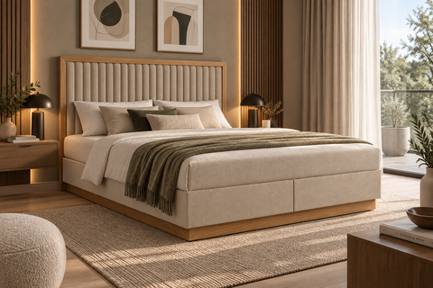 Designer Boxspringbett Verona mit Matratze & Topper