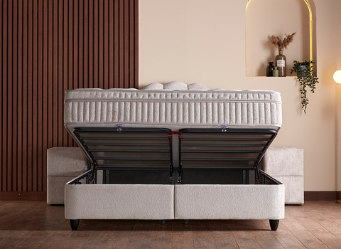 Designer Boxspringbett Calli mit Matratze & Stauraum