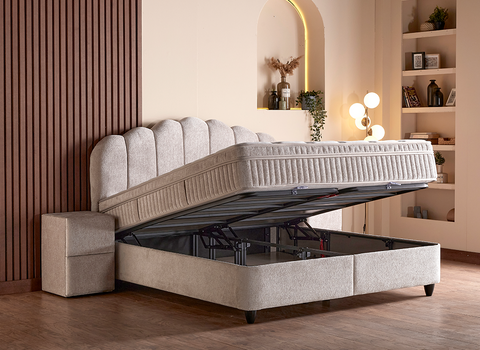 Designer Boxspringbett Calli mit Matratze & Stauraum