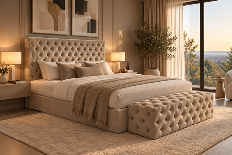 Designer Boxspringbett Ches mit Matratze
