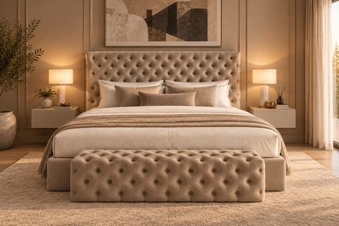 Designer Boxspringbett Ches mit Matratze