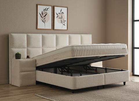 Designer Boxspringbett Conso mit Matratze & Stauraum