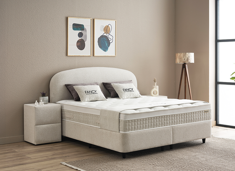 Designer Boxspringbett Fancy mit Matratze & Stauraum