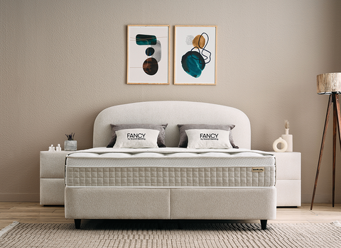 Designer Boxspringbett Fancy mit Matratze & Stauraum