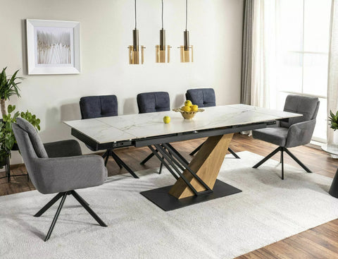 Designer dining table Duna with extension 160 - 240cm 