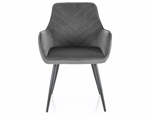 Designer chair Eternity faux leather grey 