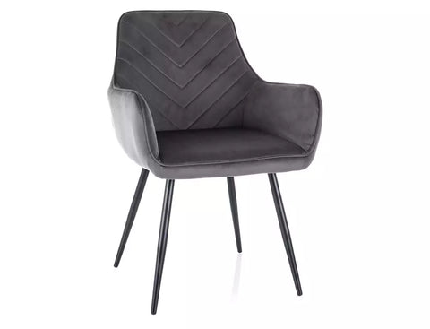 Designer chair Eternity faux leather grey 