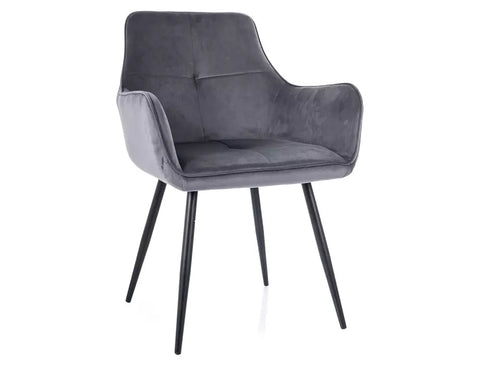 Designer Stuhl Agape Velvet Grey