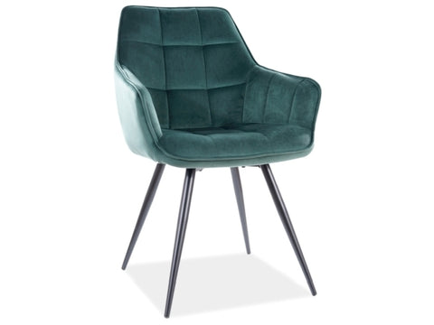 Designer Stuhl Linea Velvet Green