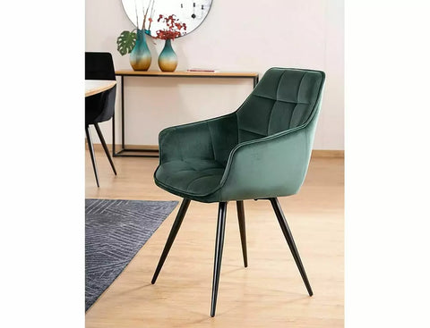 Designer Stuhl Linea Velvet Green