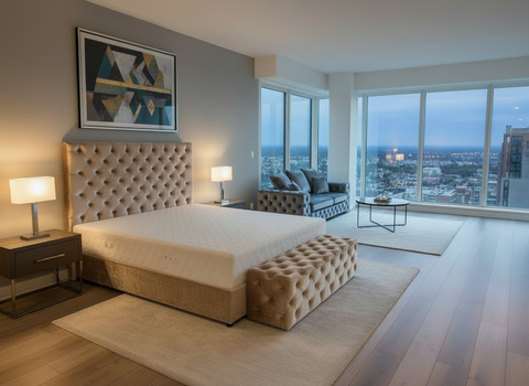 Designer Boxspringbett Ches mit Matratze